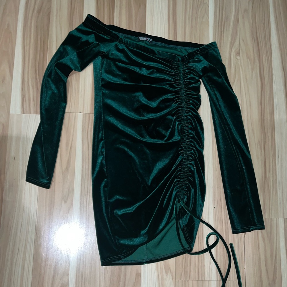 Fashion nova off the shoulder velvet dress